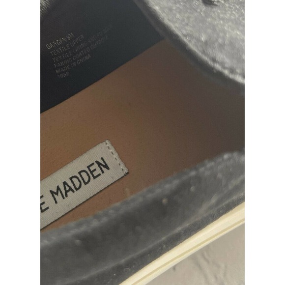 Steve Madden Garcie Floral Platform Shoes Sz 9Black Embroidered Slides - Picture 9 of 9